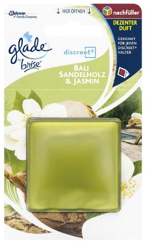 Glade Discreet Nachfller Bali Sandelholz und Jasmin 8g