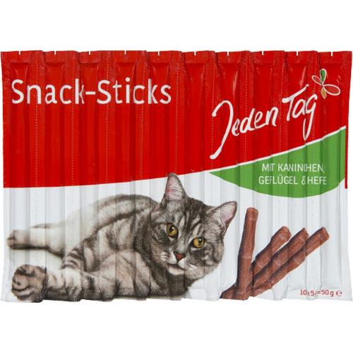 JedenTag Katzensticks Kaninchen + Geflgel 10 Stck  5g
