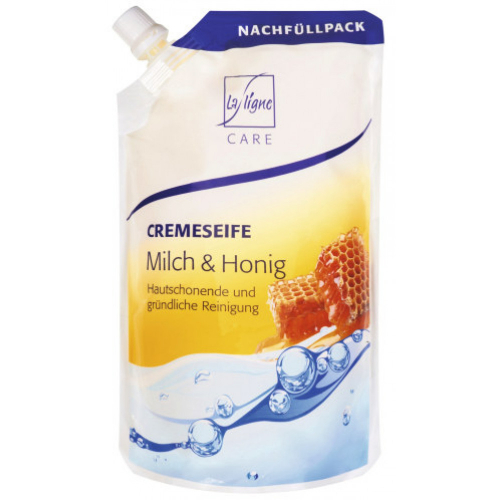 LaLigne Cremeseife Milch + Honig 500ml Nachfllbeutel