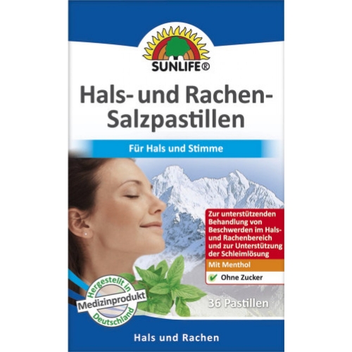 Sunlife Hals und Rachen Salzpastillen 36er