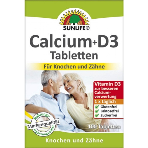 Sunlife Calcium + D3 Tabletten 100er
