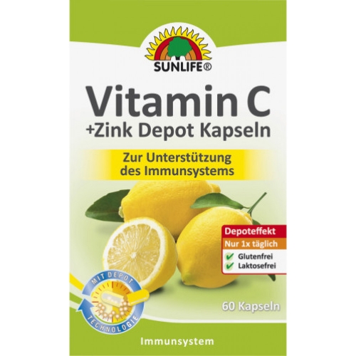 Sunlife Vitamin C + Zink Depot Kapseln 60er