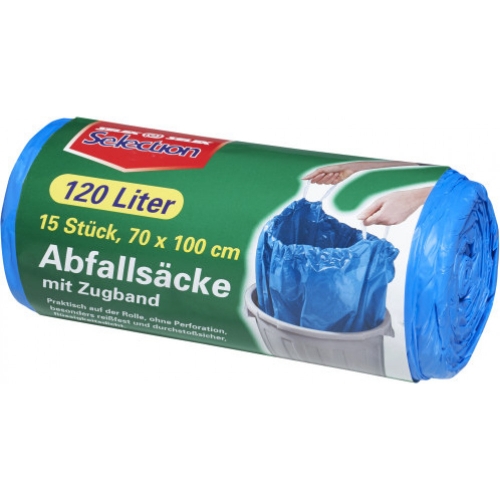 Selection Mllsack Mllbeutel Abfallbeutel mit Zugband 15 Stck