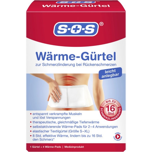 SOS Wrmegrtel 1 Grtel + 4 Wrme Pads
