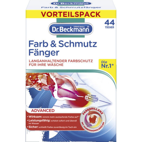 Dr. Beckmann Farb & Schmutz Fänger Verfärbungsschutz Farbschutz 44 Tücher