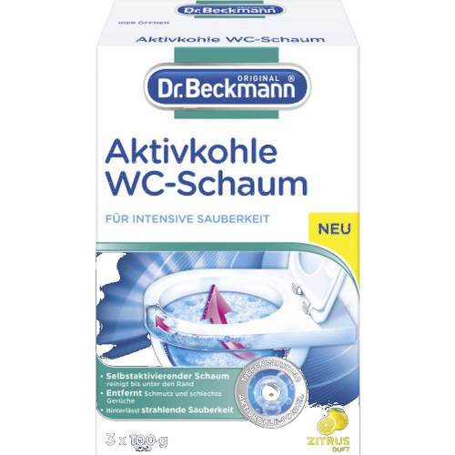 Dr.Beckmann Aktivkohle WC Schaum 3x100g