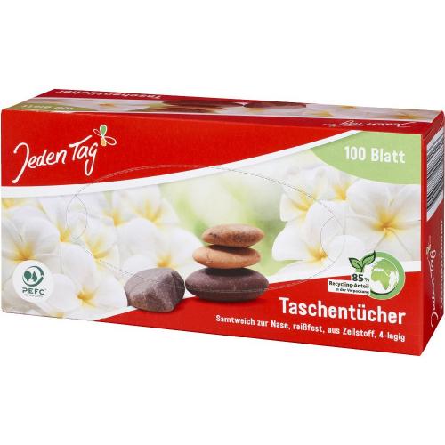 JedenTag Taschentuch-Box 4-lagig 100er