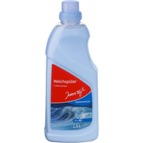 JedenTag Weichspler Meeresfrische 75 Waschladungen 1,5l Flasche