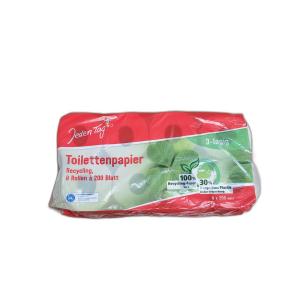 JedenTag Recyceltes Toilettenpapier 3-lagig 8x200 Blatt