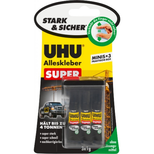 Uhu Alleskleber Supreme 3x1g Praktische Box