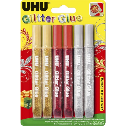 Uhu Glitter Glue 6er