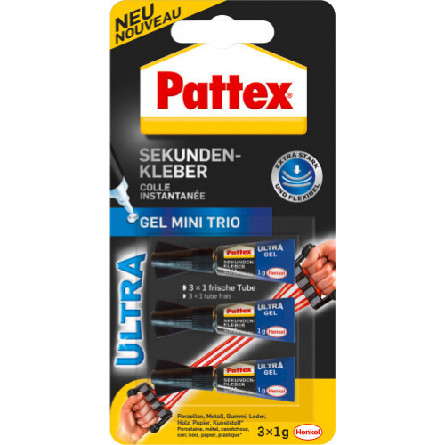 Pattex Mini-Trio ULTRA Gel 3x1g