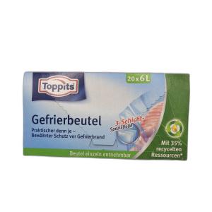 Toppits Gefrierbeutel Normal 6 Liter 20 Stck