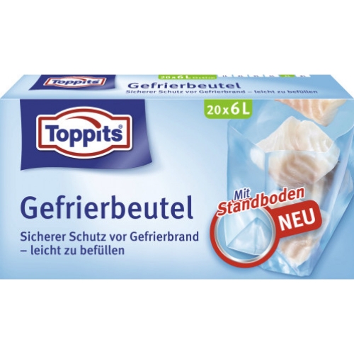 Toppits Gefrierbeutel Normal 6 Liter 20 Stck