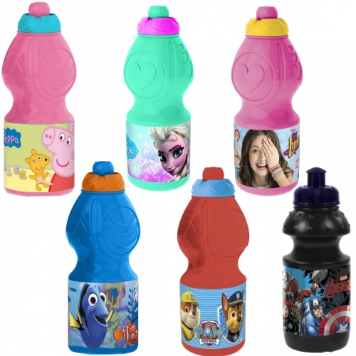 Trinkflasche Frozen Die Eiskönigin, PAW PATROL, Findet Dorie, Peppa Pig, Soy Luna, Avengers 400ml