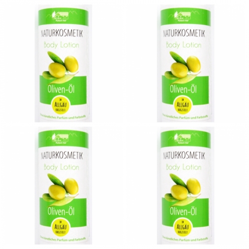 4 x Pullach Hof Oliven-l Body Lotion Krperlotion Naturkosmetik 200ml