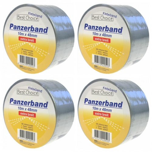 4 x Klebeband Panzerband 10m x 48mm silber