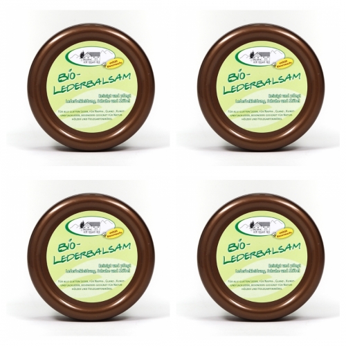 4 x Pullach Hof BIO-Lederbalsam Lederpflege mit Bienenwachs 250ml 