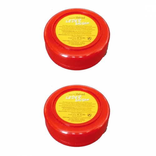 2 x Lederbalsam 150ml - rote Dose