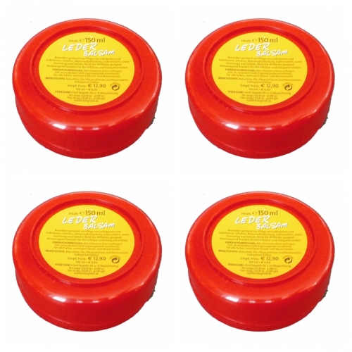 4 x Lederbalsam 150ml - rote Dose