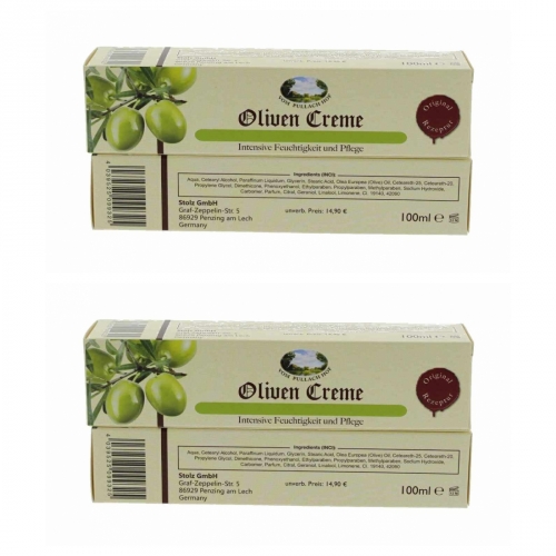 2 x Olivencreme 100ml - Tube Pullach Hof