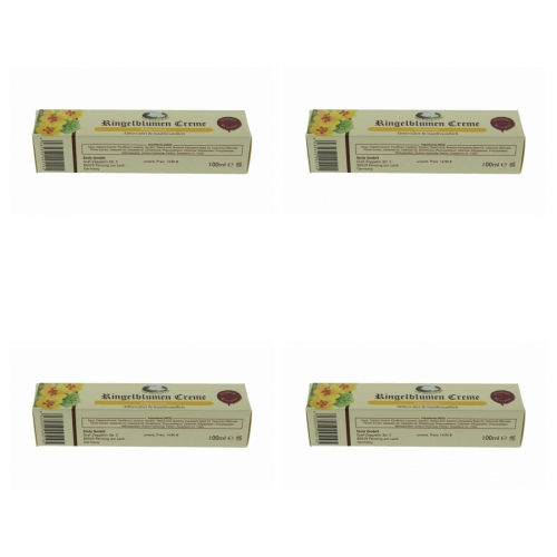 4 x Ringelblumen Creme 100ml - Tube - mit Jojobal Pullach Hof