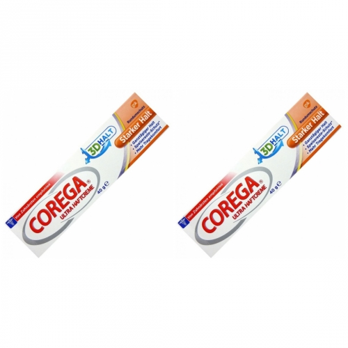 2 x Corega Ultra Haftcreme Starker Halt 40ml