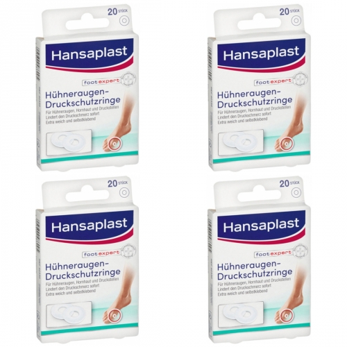 4 x Hansaplast Hhneraugen Druckschutzringe 20er