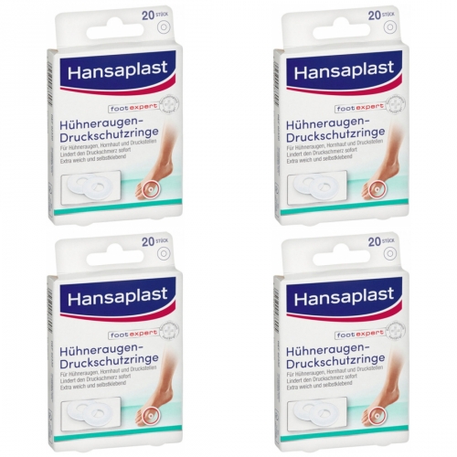 4 x Hansaplast Hhneraugen Druckschutzringe 20er