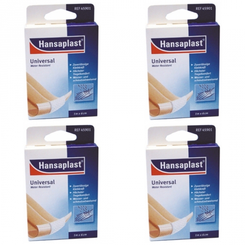 4 x Hansaplast Universal Water 1m x 6cm