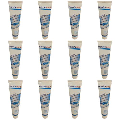 12 x Zahncreme Marvita 125ml Whitening im Aufsteller