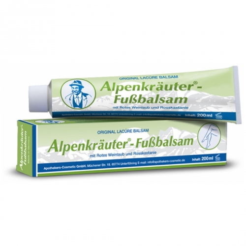 Alpenkruter-Fubalsam Weinlaub Weinlaub Rosskastanie 200ml