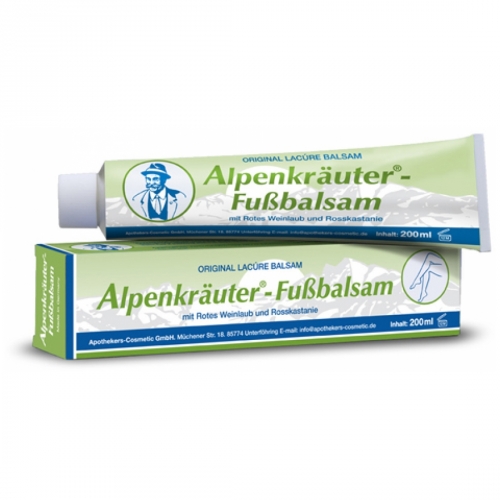 Alpenkruter-Fubalsam Weinlaub Weinlaub Rosskastanie 200ml