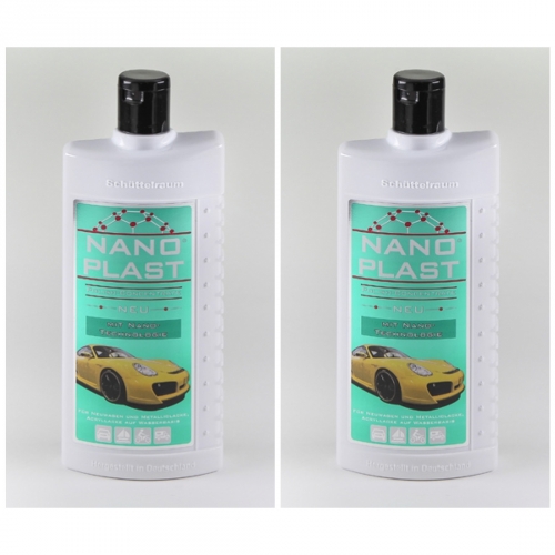 2 x Nano-Plast Autopolitur 500ml - weisse Flasche