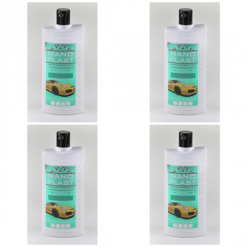4 x Nano-Plast Autopolitur 500ml - weie Flasche Autopflege 