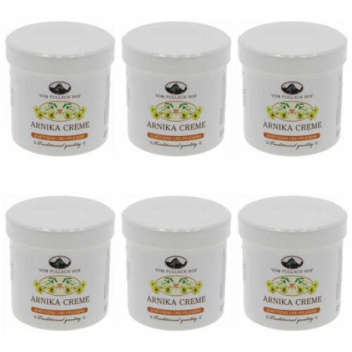 6 x Pullach Hof Arnika Creme Feuchtigkeitscreme Hautpflege 250ml