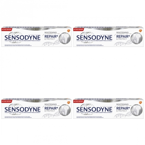 4 x Sensodyne repair + protects white Tube 75ml