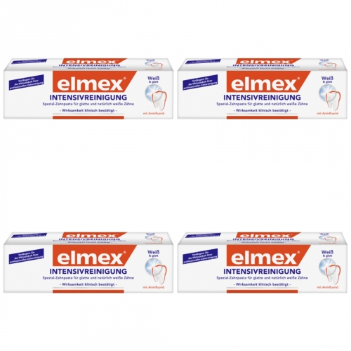 4 x Elmex Zahncreme Intensivreinigung Tube 50ml