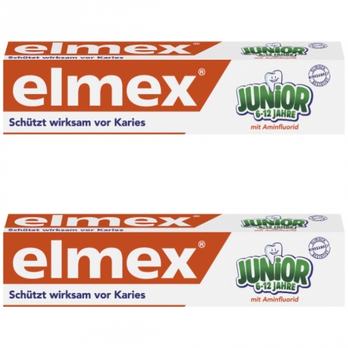 2 x Elmex Zahncreme Junior 75ml Tube
