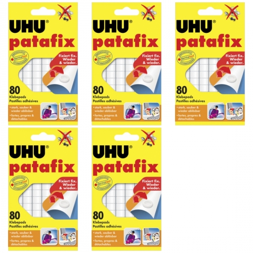 5 x Uhu Patafix Weiss