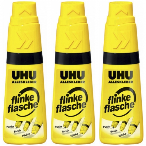 3 x Uhu Flinke Flasche 35g