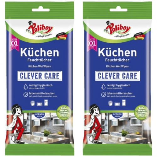 2 x Poliboy Kchen Feuchttcher 24er reinigt hygienisch