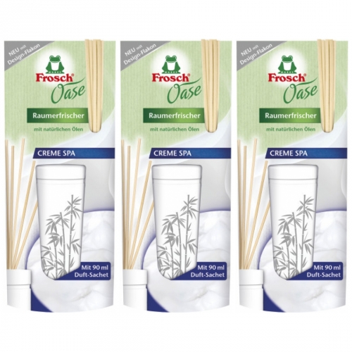 3 x Frosch Oase Raumerfrischer Creme Spa 90ml