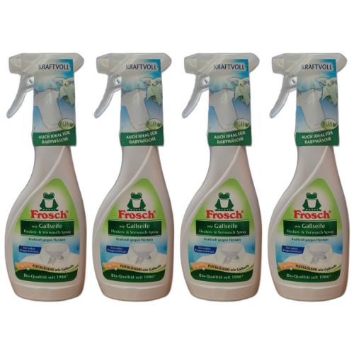 4 x Frosch Flecken und Vorwaschspray 500ml Flasche wie Gallseife