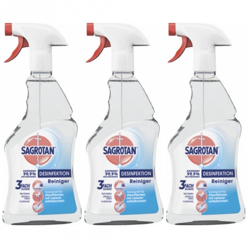 3 x Sagrotan Hygienereiniger Allzweckreiniger 500ml Flasche