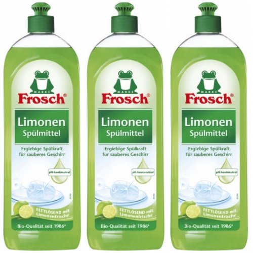 3 x Frosch Spülmittel Limonen 750ml