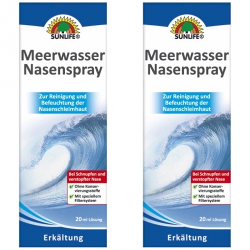 2 x Sunlife Meerwassernasenspray 20ml
