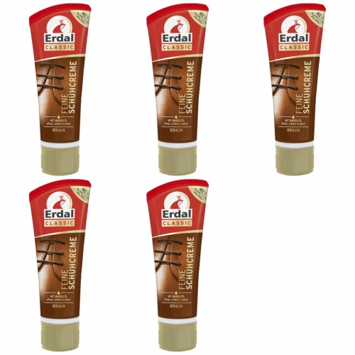 5 x Erdal Tubencreme Braun 75ml Tube
