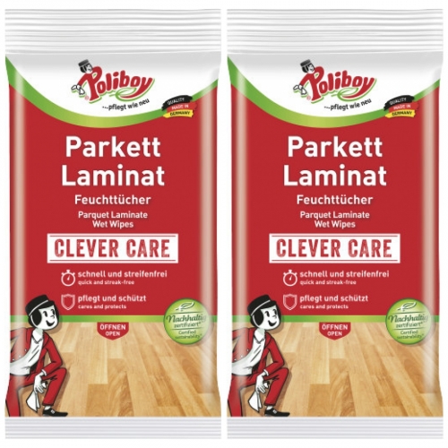 2 x Poliboy Parkett Laminat Feuchttcher