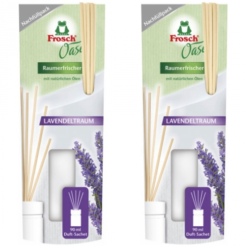 2 x Frosch Oase Raumerfrischer Lavendeltraum Nachfller 90ml